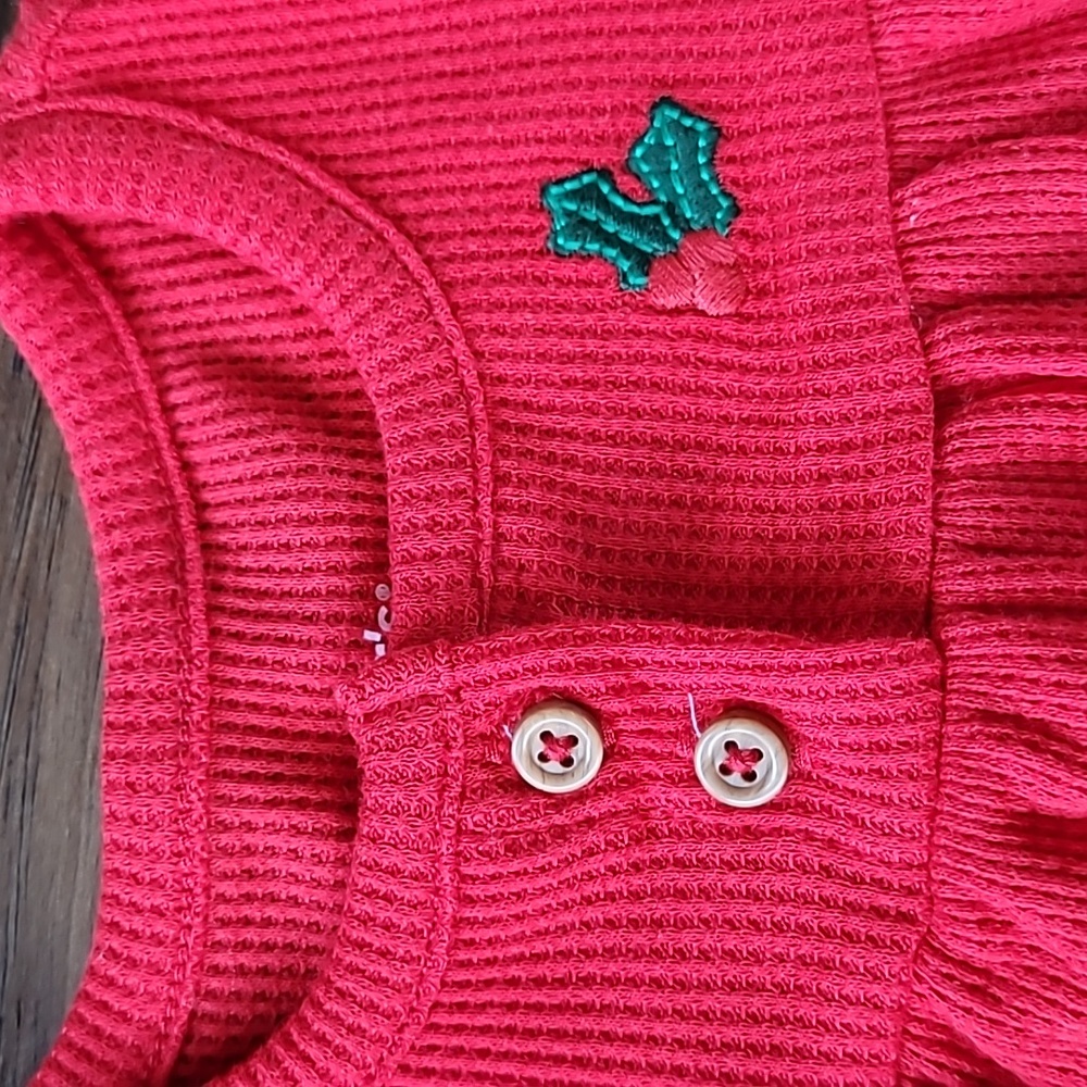 Carter's Christmas Outfit w/ Dress & Leggings, Size 9m, Red, White, Mist… - Picture 4 of 7